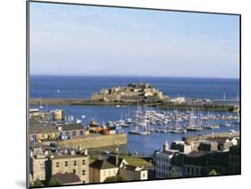 Aerial View of Castle Cornet, St. Peter Port, Guernsey, Channel Islands, U.K.-Tim Hall-Mounted Photographic Print