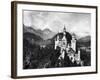 Aerial View of Castle in Mountains-null-Framed Photographic Print