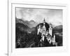 Aerial View of Castle in Mountains-null-Framed Photographic Print
