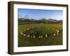 Aerial view of Castlerigg Stone Circle and Catbells, Lake District National Park-Ian Egner-Framed Photographic Print