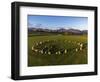 Aerial view of Castlerigg Stone Circle and Catbells, Lake District National Park-Ian Egner-Framed Photographic Print