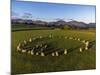 Aerial view of Castlerigg Stone Circle and Catbells, Lake District National Park-Ian Egner-Mounted Photographic Print