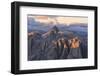 Aerial view of Catinaccio Group (Rosengarten) at sunset, Dolomites, South Tyrol, Italy, Europe-Roberto Moiola-Framed Premium Photographic Print