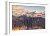 Aerial view of Catinaccio Group (Rosengarten), Torri Del Vajolet, Marmolada, Dolomites, South Tyrol-Roberto Moiola-Framed Photographic Print