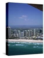 Aerial View of Central Area of Surfers Paradise, Gold Coast, Queensland, Australia-Ken Wilson-Stretched Canvas