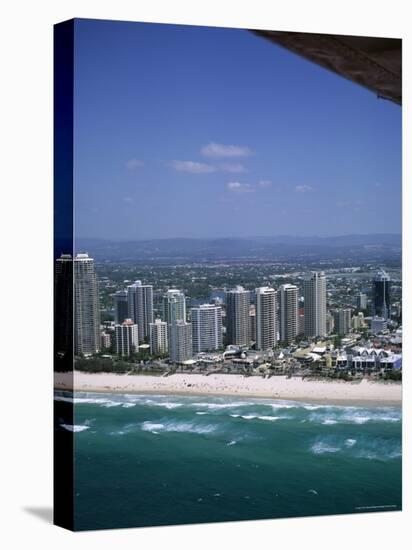 Aerial View of Central Area of Surfers Paradise, Gold Coast, Queensland, Australia-Ken Wilson-Stretched Canvas