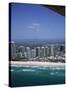 Aerial View of Central Area of Surfers Paradise, Gold Coast, Queensland, Australia-Ken Wilson-Stretched Canvas