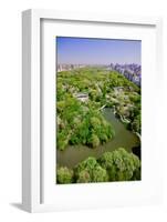 Aerial view of Central Park in spring near Columbus Circle in Manhattan, New York City, New York-null-Framed Photographic Print