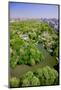 Aerial view of Central Park in spring near Columbus Circle in Manhattan, New York City, New York-null-Mounted Photographic Print