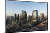 Aerial View of Central Santiago City at Dawn from Apartment Block Rooftop-Ben Pipe-Mounted Photographic Print