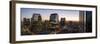 Aerial View of Central Santiago City at Night, Santiago, Chile, South America-Ben Pipe-Framed Photographic Print