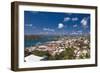 Aerial View of Charlotte Amalie St Thomas USVI-George Oze-Framed Photographic Print