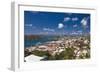 Aerial View of Charlotte Amalie St Thomas USVI-George Oze-Framed Photographic Print