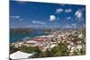 Aerial View of Charlotte Amalie St Thomas USVI-George Oze-Mounted Premium Photographic Print