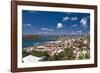 Aerial View of Charlotte Amalie St Thomas USVI-George Oze-Framed Photographic Print