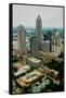 Aerial view of Charlotte, NC-null-Framed Stretched Canvas