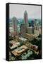 Aerial view of Charlotte, NC-null-Framed Stretched Canvas