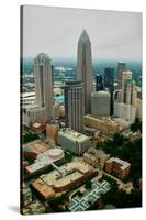 Aerial view of Charlotte, NC-null-Stretched Canvas