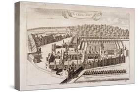 Aerial View of Charterhouse, Finsbury, London, 1755-null-Stretched Canvas