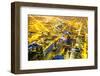 Aerial View of Chicago City Downtown at Night-vichie81-Framed Photographic Print