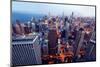 Aerial View of Chicago Downtown-Andrew Bayda-Mounted Photographic Print