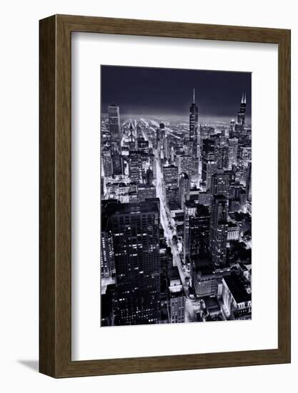 Aerial View of Chicago Downtown-Andrew Bayda-Framed Photographic Print