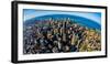 Aerial view of Chicago skyline at waterfront, Chicago, Cook County, Illinois, USA-null-Framed Photographic Print