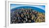 Aerial view of Chicago skyline at waterfront, Chicago, Cook County, Illinois, USA-null-Framed Photographic Print