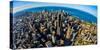 Aerial view of Chicago skyline at waterfront, Chicago, Cook County, Illinois, USA-null-Stretched Canvas