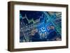 Aerial view of Chicago Water Tower at night, Michigan Avenue, Magnificent Mile, Chicago, Illinoi...-null-Framed Photographic Print