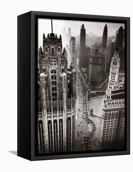 Aerial View of Chicago-null-Framed Stretched Canvas