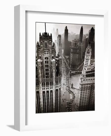 Aerial View of Chicago-null-Framed Photographic Print