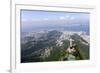 Aerial View Of Christ Redeemer And Corcovado Mountain In Rio De Janeiro-mangostock-Framed Photographic Print