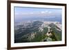 Aerial View Of Christ Redeemer And Corcovado Mountain In Rio De Janeiro-mangostock-Framed Photographic Print