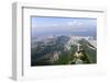 Aerial View Of Christ Redeemer And Corcovado Mountain In Rio De Janeiro-mangostock-Framed Photographic Print