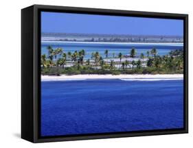 Aerial View of Christmas Island, Kiribati-Ken Gillham-Framed Stretched Canvas