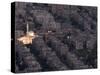 Aerial View of City at Night Including a Floodlit Mosque, Damascus, Syria, Middle East-Christian Kober-Stretched Canvas