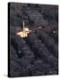 Aerial View of City at Night Including a Floodlit Mosque, Damascus, Syria, Middle East-Christian Kober-Stretched Canvas
