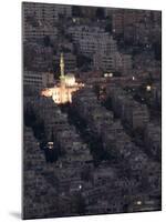 Aerial View of City at Night Including a Floodlit Mosque, Damascus, Syria, Middle East-Christian Kober-Mounted Photographic Print
