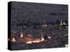 Aerial View of City at Night Including the Umayyad Mosque, Damascus, Syria-Christian Kober-Stretched Canvas