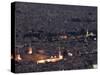 Aerial View of City at Night Including the Umayyad Mosque, Damascus, Syria-Christian Kober-Stretched Canvas