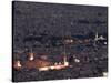 Aerial View of City at Night Including the Umayyad Mosque, Damascus, Syria-Christian Kober-Stretched Canvas