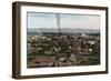 Aerial View of City - Fairbanks, AK-Lantern Press-Framed Art Print