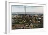 Aerial View of City - Fairbanks, AK-Lantern Press-Framed Art Print