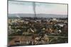 Aerial View of City - Fairbanks, AK-Lantern Press-Mounted Art Print