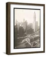 Aerial View of City Hall Park, City Hall and the Post Office-Byron Company-Framed Giclee Print