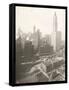 Aerial View of City Hall Park, City Hall and the Post Office-Byron Company-Framed Stretched Canvas