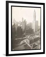 Aerial View of City Hall Park, City Hall and the Post Office-Byron Company-Framed Giclee Print