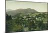 Aerial View of City, Mt Tamalpais, Crooked Railroad - Mill Valley, CA-Lantern Press-Mounted Art Print