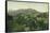 Aerial View of City, Mt Tamalpais, Crooked Railroad - Mill Valley, CA-Lantern Press-Framed Stretched Canvas